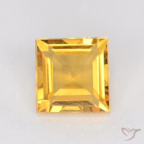 1.06ct 天然 金橙色 黄水晶, 正方形, VS