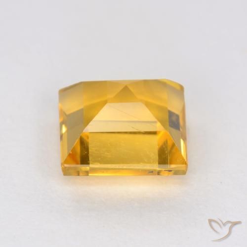 1.06克拉天然黄水晶，正方形，VS