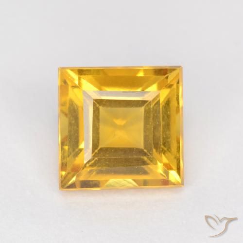 1.05ct 天然 金橙色 黄水晶, 正方形, VS
