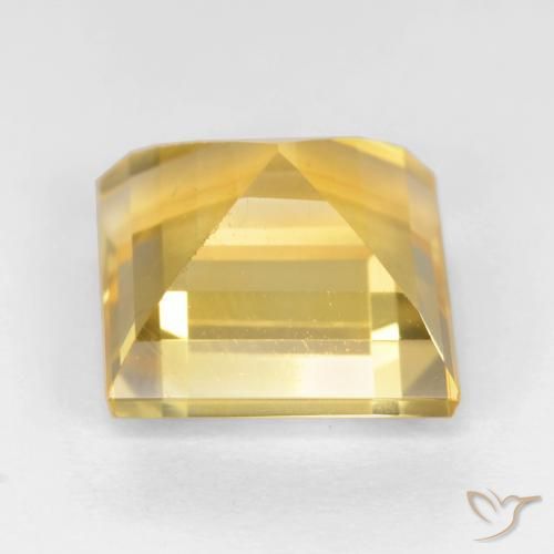 3.43克拉天然黄水晶，正方形，VS