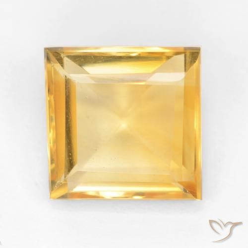 3.08克拉天然黄水晶，正方形，VS