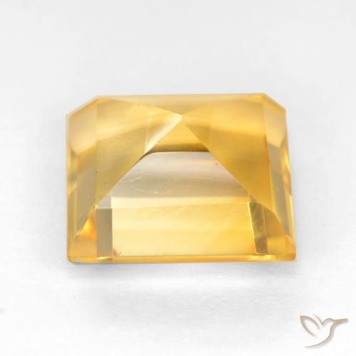 3.08克拉天然黄水晶，正方形，VS