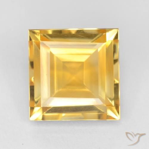 2.66ct 天然 亮金 黄水晶, 正方形, VS