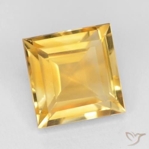 2.66克拉天然黄水晶，正方形，VS