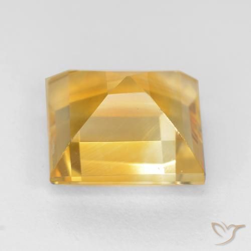 2.66克拉天然黄水晶，正方形，VS
