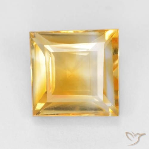 2.10ct 天然 黄金色 黄水晶, 正方形, VS