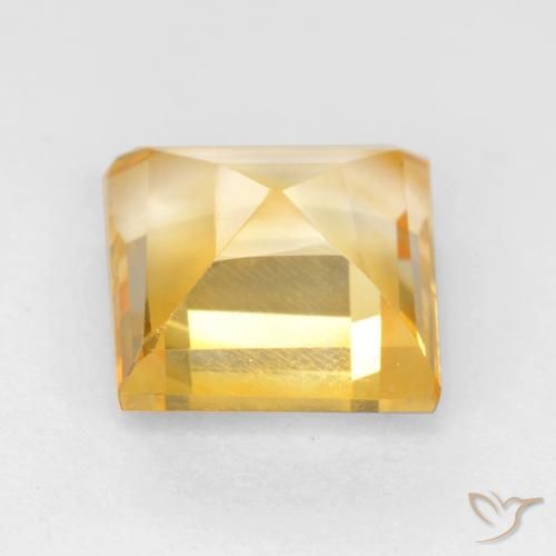 2.10克拉天然黄水晶，正方形，VS