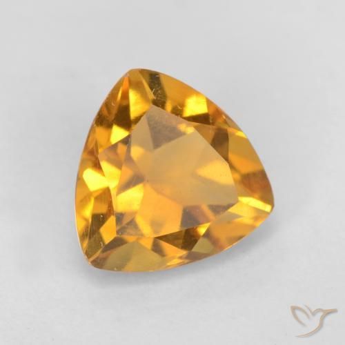 1.11克拉天然黄水晶，胖三角形，VS