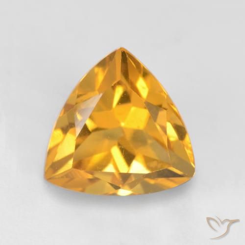1.27ct 天然 深金色 黄水晶, 胖三角形, VS