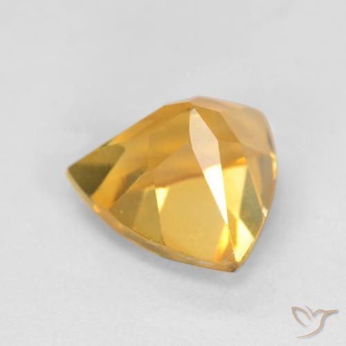 1.27克拉天然黄水晶，胖三角形，VS