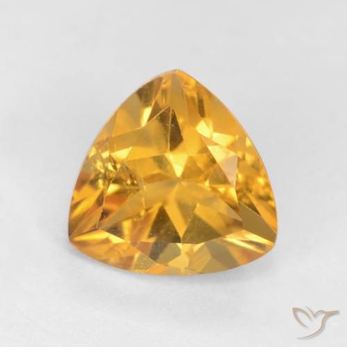 1.16ct 天然 深金橙色 黄水晶, 胖三角形, VS-SI
