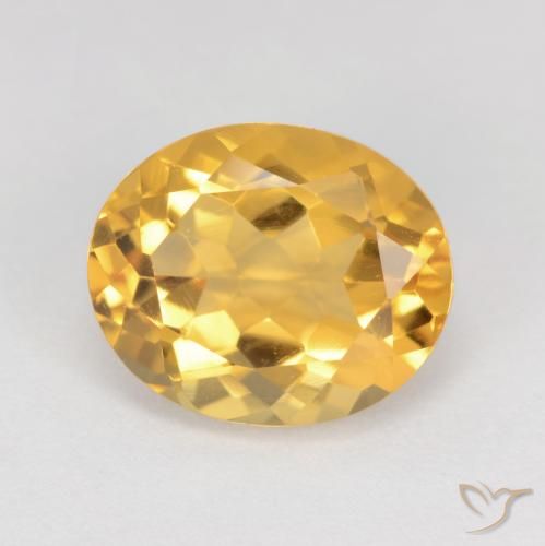 3.71ct 天然 中金 黄水晶, 椭圆形, VS
