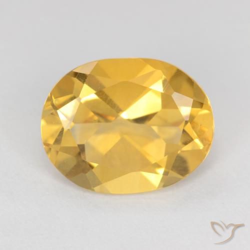 2.50ct 天然 亮金 黄水晶, 椭圆形, VS