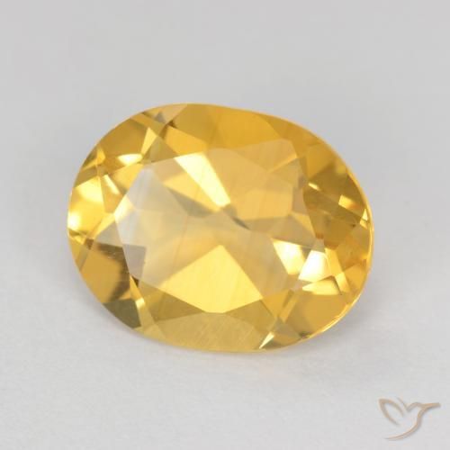 2.50克拉天然黄水晶，椭圆形，VS