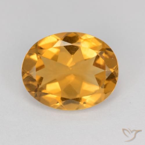 3.14ct 天然 橙金 黄水晶, 椭圆形, VS