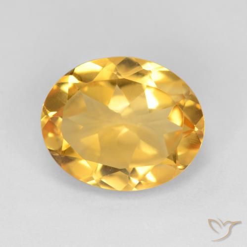 3.40ct 天然 中金 黄水晶, 椭圆形, VS