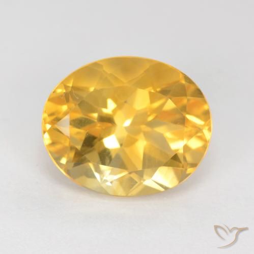 3.70克拉天然黄水晶，椭圆形，VS