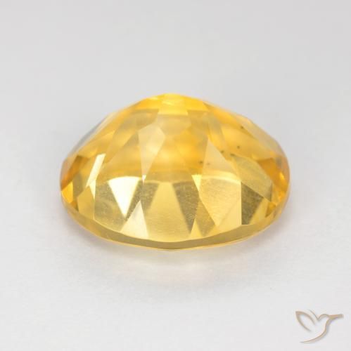 3.70克拉天然黄水晶，椭圆形，VS