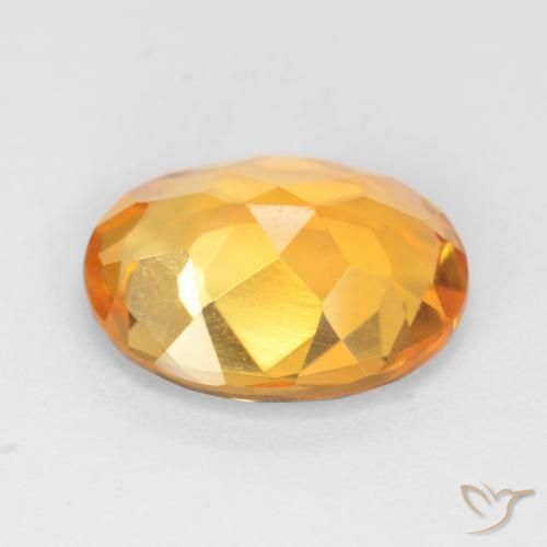 2.55克拉天然黄水晶，椭圆形，VS