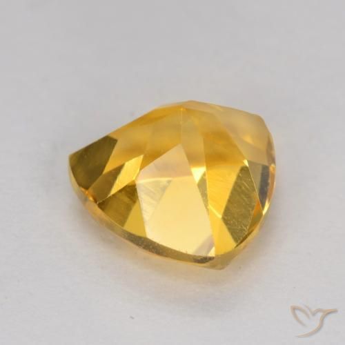 1.19克拉天然黄水晶，胖三角形，VS