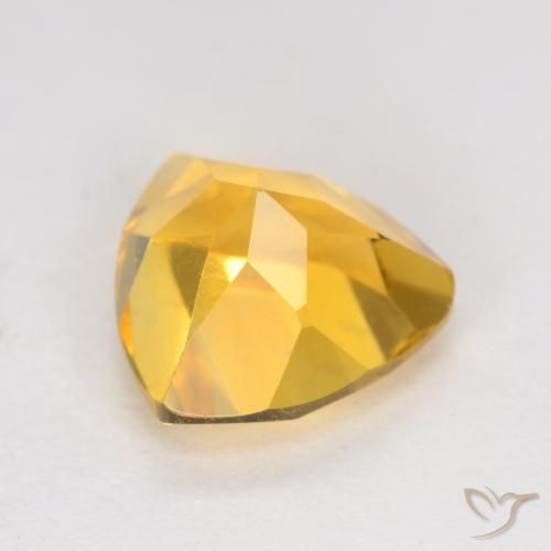 1.21克拉天然黄水晶，胖三角形，VS