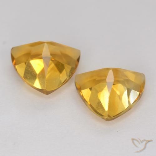2.00克拉天然黄水晶，胖三角形，VS