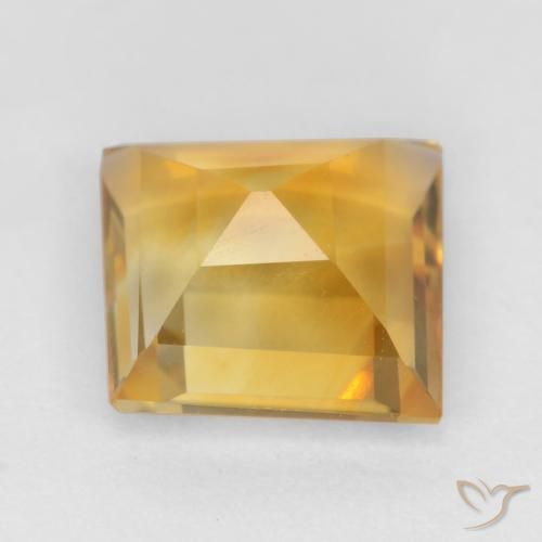 2.12克拉天然黄水晶，正方形，VS