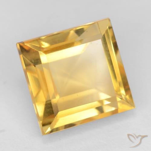 3.79克拉天然黄水晶，正方形，VS