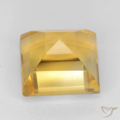 3.79克拉天然黄水晶，正方形，VS