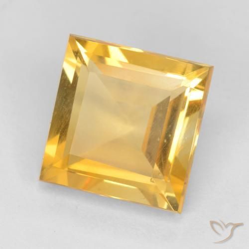 2.63克拉天然黄水晶，正方形，VS