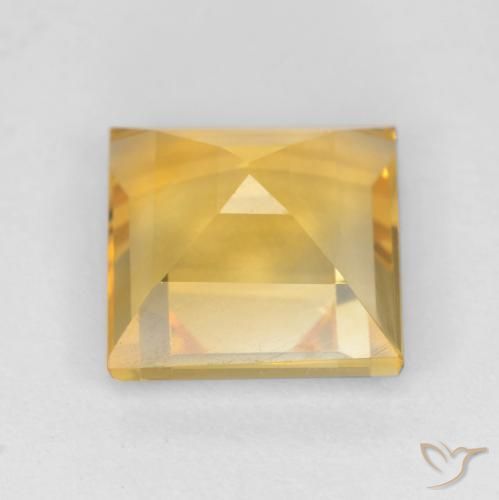 2.63克拉天然黄水晶，正方形，VS