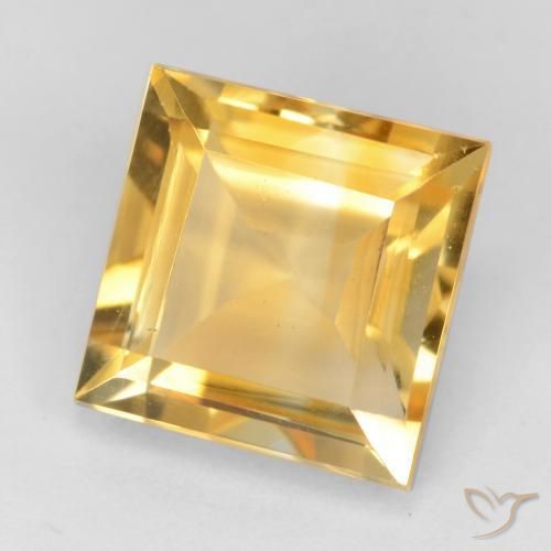 3.43克拉天然黄水晶，正方形，VS