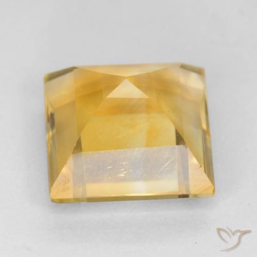 3.43克拉天然黄水晶，正方形，VS