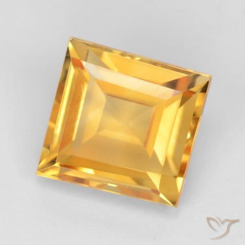 3.31克拉天然黄水晶，正方形，VS