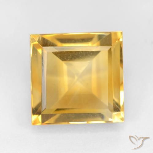 3.75ct 天然 金橙色 黄水晶, 正方形, VS