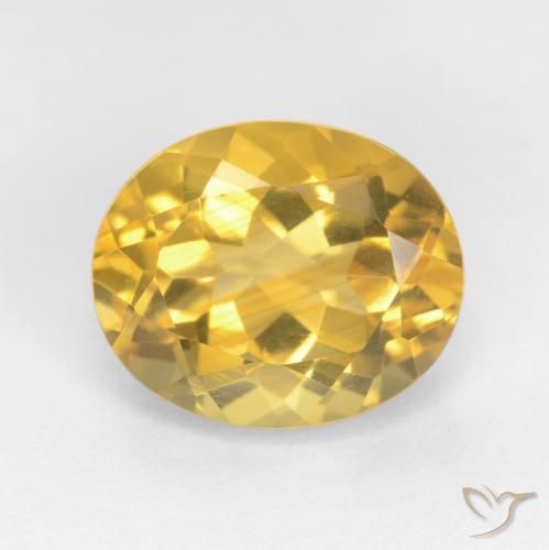 3.71ct 天然 中金 黄水晶, 椭圆形, VS