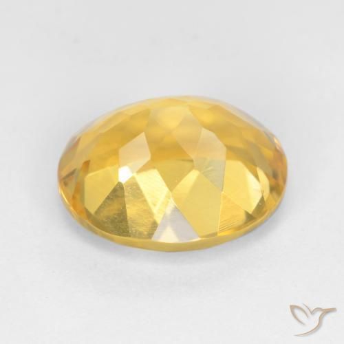 3.71克拉天然黄水晶，椭圆形，VS