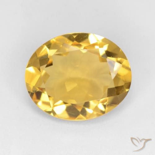 2.90ct 天然 金色 黄水晶, 椭圆形, VS