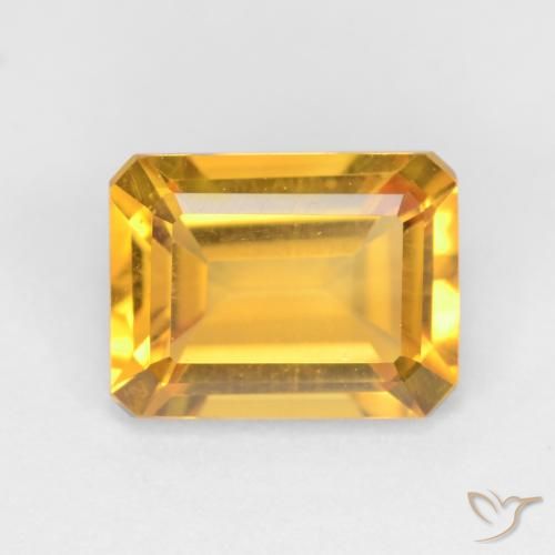 1.54ct 天然 中金 黄水晶, 祖母绿式切割, VVS-VS