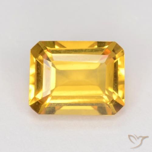 1.63ct 天然 中金 黄水晶, 祖母绿式切割, VVS-VS