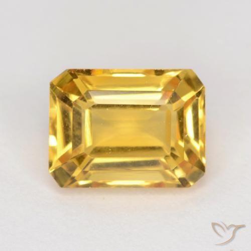 1.62ct 天然 金色 黄水晶, 祖母绿式切割, VVS-VS