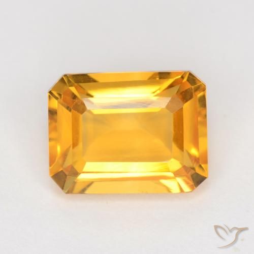 1.66ct 天然 中金 黄水晶, 祖母绿式切割, VVS-VS