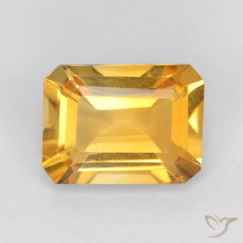 1.34ct 天然 金橙色 黄水晶, 祖母绿式切割, VVS-VS