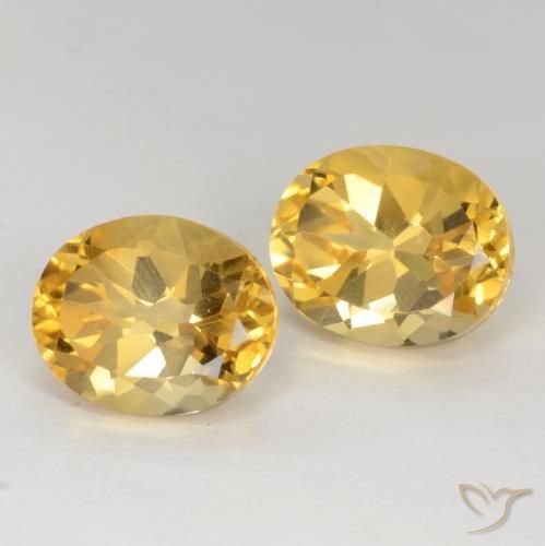 7.87克拉天然黄水晶，椭圆形，VS