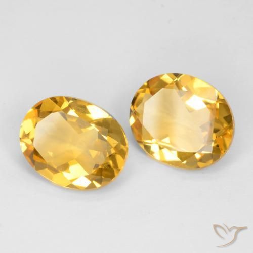 6.10克拉天然黄水晶，椭圆形，VS