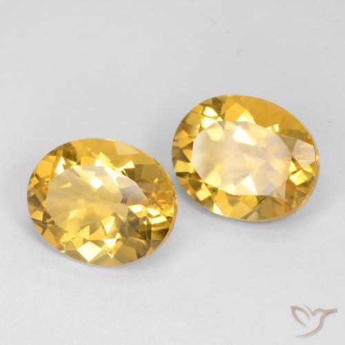 6.76克拉天然黄水晶，椭圆形，VS