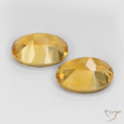 6.76克拉天然黄水晶，椭圆形，VS