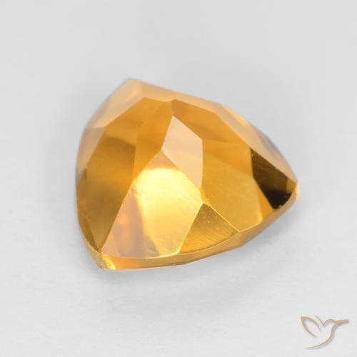 1.26克拉天然黄水晶，胖三角形，VS