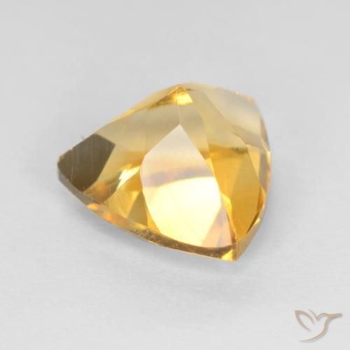 1.13克拉天然黄水晶，胖三角形，VS