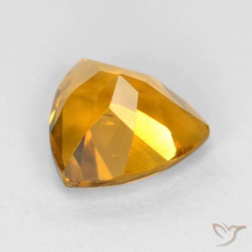 1.13克拉天然黄水晶，胖三角形，VS